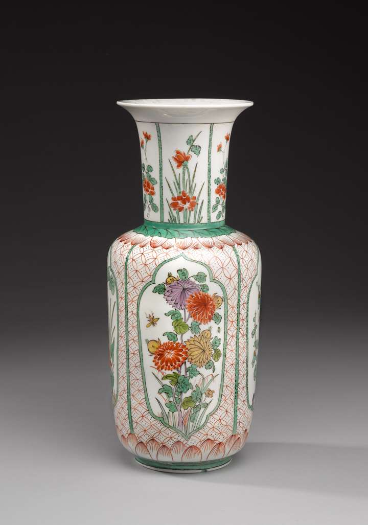 An Augustus Rex vase with floral emblems of the seasons
